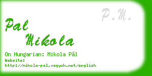 pal mikola business card