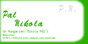 pal mikola business card